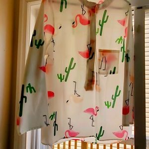 Flamingo long Sleeve Blouse
